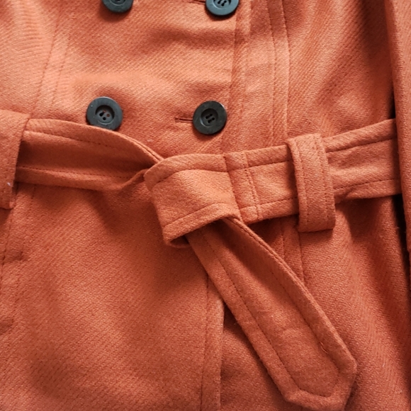 Forever 21 Burnt Orange Military Style Coat - Picture 5 of 8